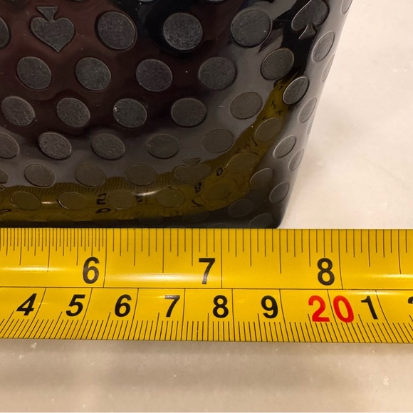 Kate Spade Black Patent cosmetic Pouch/bag NEW zip close, pink interior - Picture 11 of 13